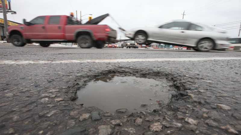 Pothole season hits hard and early across eastern U.S.
